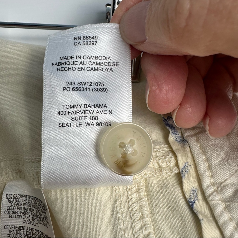 Tommy Bahama Women's Boracay Cropped Pants Size 14 Bleached Sand - Picture 5 of 5